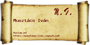 Musztács Iván névjegykártya